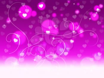 Mauve Hearts Copyspace Showing Valentine Day And Love