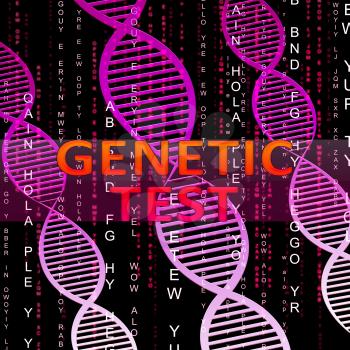 Genetic Test Helix Means Dna Research 3d Illustration