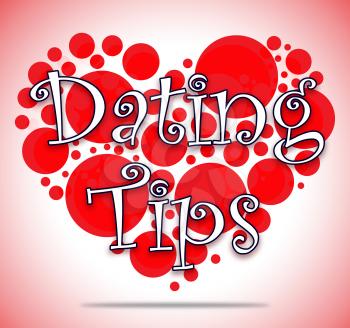 Dating Tips Heart Circles Representing Partner Romance And Sweethearts