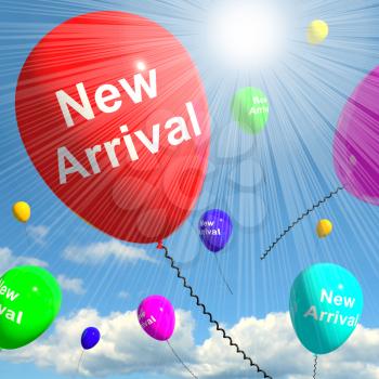 New Arrival Balloons In The Sky Shows Latest Product Online Or New Baby 3d Rendering