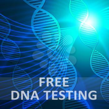 Free Dna Testing Helix Shows Genes Research 3d Illustration