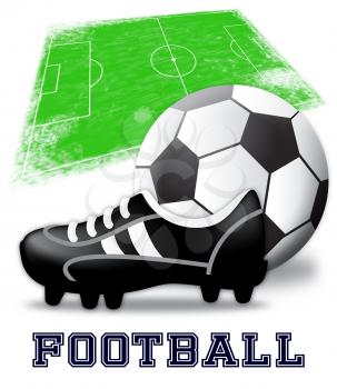Football Gear Showing Soccer Game 3d Illustration