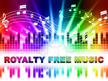 Royalty Free Music Design Representing Sound Track And Royalties
