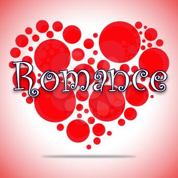 Romance Heart Circles Shows Love Romance And Celebration