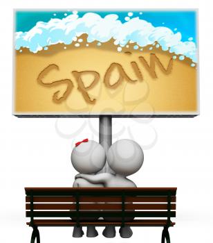 Spain Holiday Sign Meaning Europe Getaway 3d Illustration