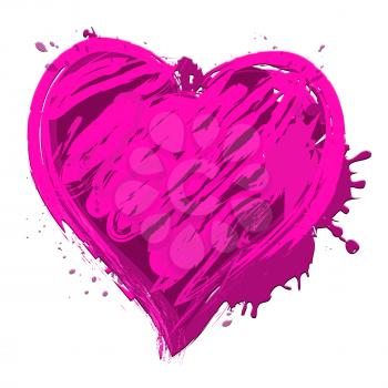 Pink Heart Design Background Shows Valentine Love 3d Illustration