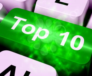 Top Ten Key Shows Best Rated In Charts 3d Rendering