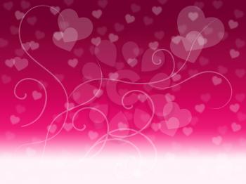 Pink Hearts Background Indicating In Love And Passion