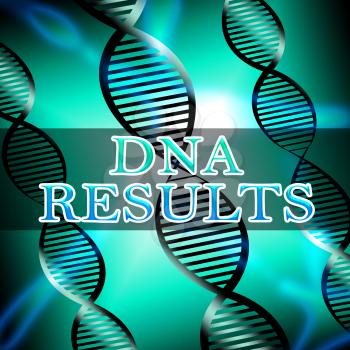 Dna Results Helix Shows Genetic Result 3d Illustration