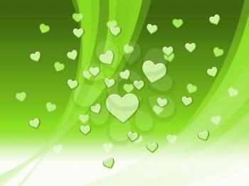 Elegant Green Hearts Background Meaning Delicate Passion Or Fine Wedding