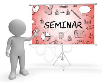 Seminar Icons Sign Meaning Conference And Seminars 3d Rendering