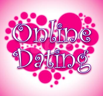 Online Dating Heart Circles Showing Net Love And Dates