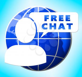 Free Chat Showing Internet Messages 3d Illustration