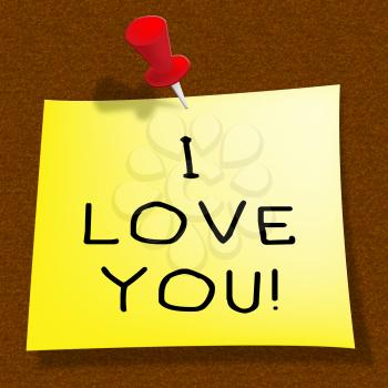 Love You Message Representing Loving Your Heart 3d Illustration