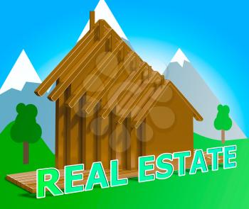 Real Estate Houses Meaning Property 3d Illustration