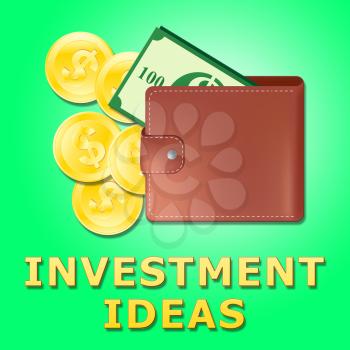 Investment Ideas Wallet Meaning Investing Tips 3d Illustration