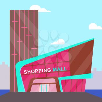 Shopping Mall Store Meaning Retail Commerce 3d Illustration