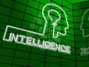 Intelligence Brain Representing Intellectual Capacity And Acumen 3d Illustration