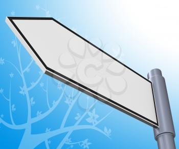 Blank Road Sign Meaning Copyspace For Message 3d Illustration