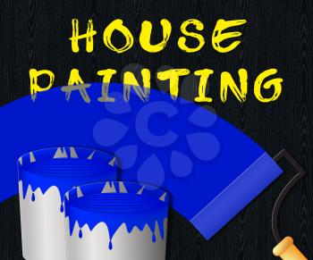 House Painting Paint Displaying Home Painter 3d Illustration