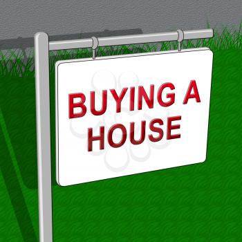 Buying A House Showing Real Estate 3d Illustration