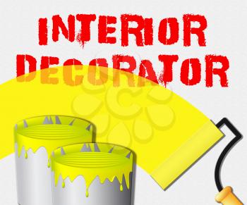 Interior Decorator Paint Displays Home Painter 3d Illustration