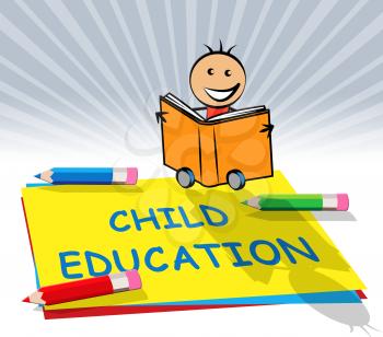 Child Education Paper Displays Kids School 3d Illustration