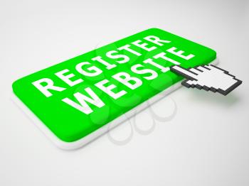 Register Website Key Indicates Domain Application 3d Rendering