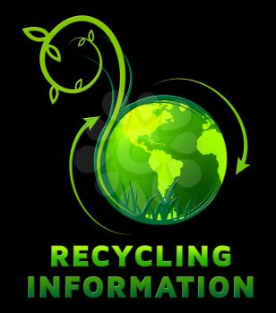 Recycling Information Showing Earth Friendly 3d Illustration