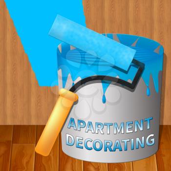 Apartment Decorating Paint Means Condo Decoration 3d Illustration