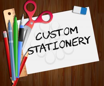 Custom Stationery Paper Showing Personalized Supplies 3d Illustration