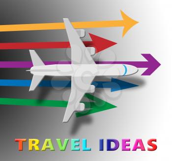 Travel Ideas Plane Representing Journey Planning 3d Illustration