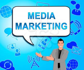Media Marketing Icons Representing News Tv 3d Illustration