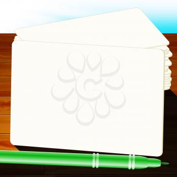 Blank Cards Meaning Copyspace Paper 3d Illustration