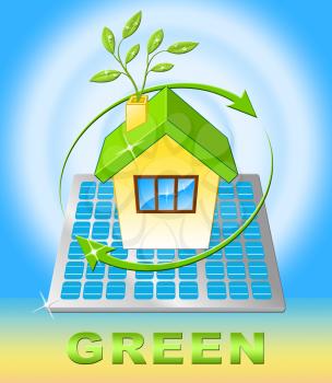 Green House Meaning Eco Friendly Nature 3d Illustration