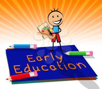 Early Education Paper Displays Kids School 3d Illustration