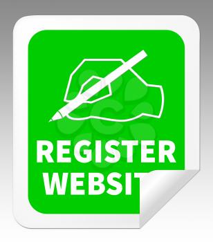 Register Website Icon Indicating Domain Application 3d Illustration