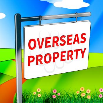 Overseas Property Meaning Properties Office 3d Illustration