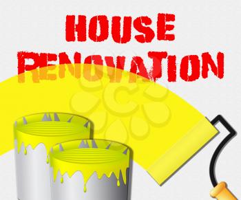 House Renovation Paint Displays Home Improvement 3d Illustration