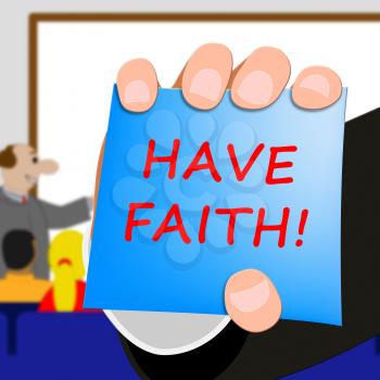 Have Faith Showing Believe In Yourself 3d Illustration