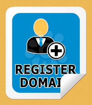 Register Domain Icon Indicating Sign Up 3d Illustration