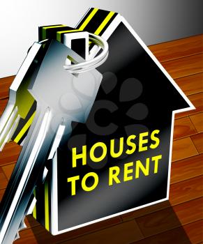 Houses To Rent Keys Shows Real Estate 3d Rendering