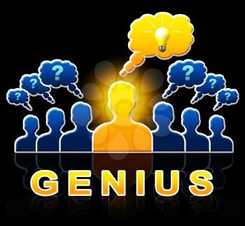 Genius People Means Specialist Solve And Guru 3d Illustration