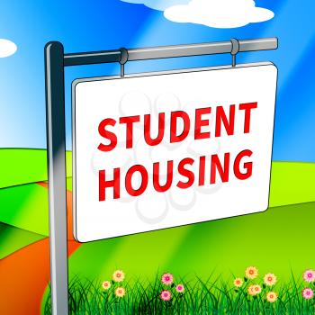 Student Housing Representing House University 3d Illustration