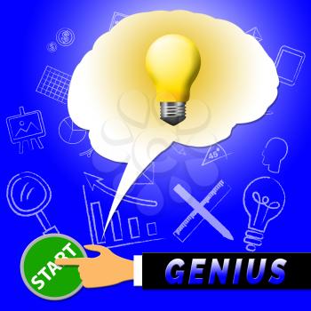 Genius Light Meaning Specialist And Guru 3d Illustration