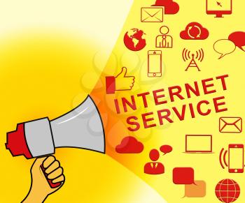 Internet Service Icons Representing Broadband Provision 3d Illustration