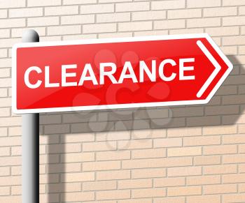 Clearance Sign Indicating Promotional And Offers 3d Illustration