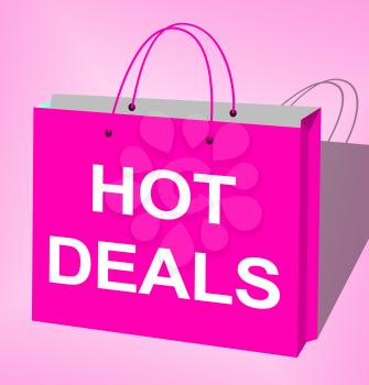 Hot Sale Bag Displays Best Deals 3d Illustration