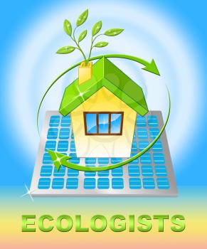 Ecologists House Displaying Earth Day Environment 3d Illustration