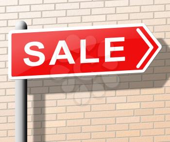 Sale Sign Representing Promotion And Discounts 3d Illustration